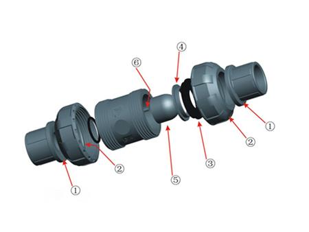 PVC plastic ball one-way valve 2